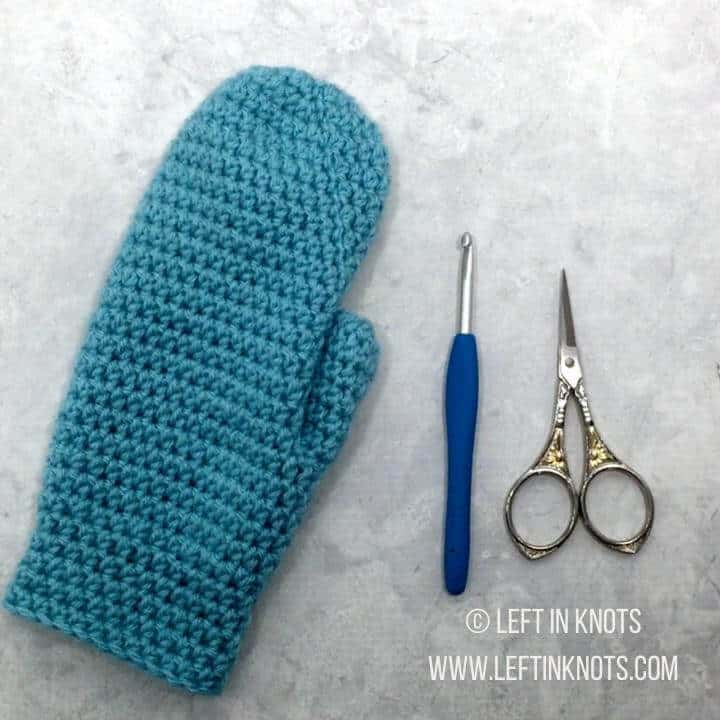 Free Knit-Look Crochet Mitten Pattern For Adults