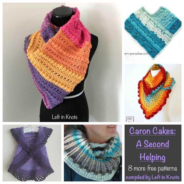 Crochet projects made with Caron Cakes yarn