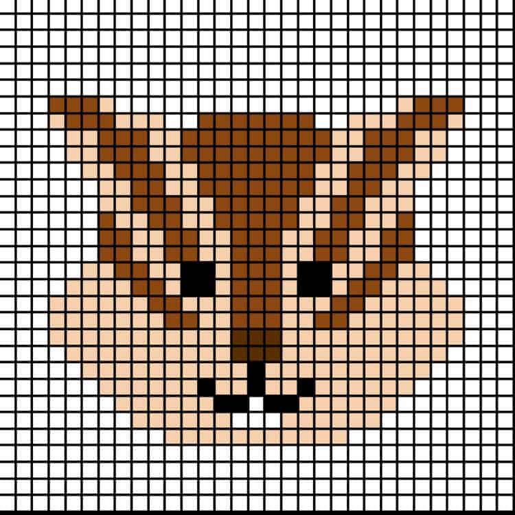Pixel graph chipmunk