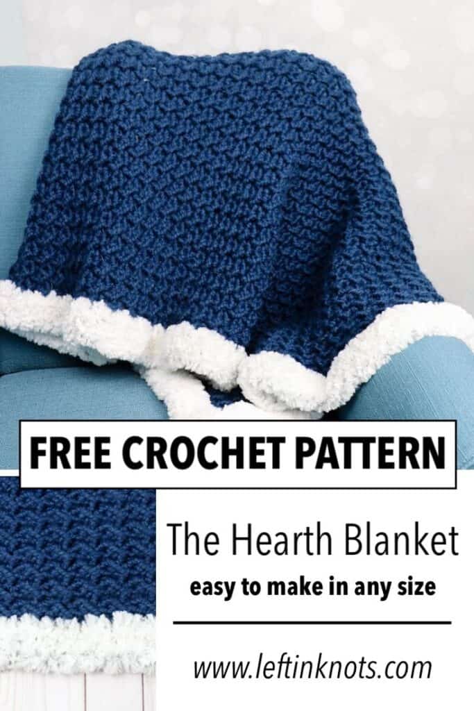 Crochet Crunch Stitch Blanket with Faux Fur Trim - A Free Pattern