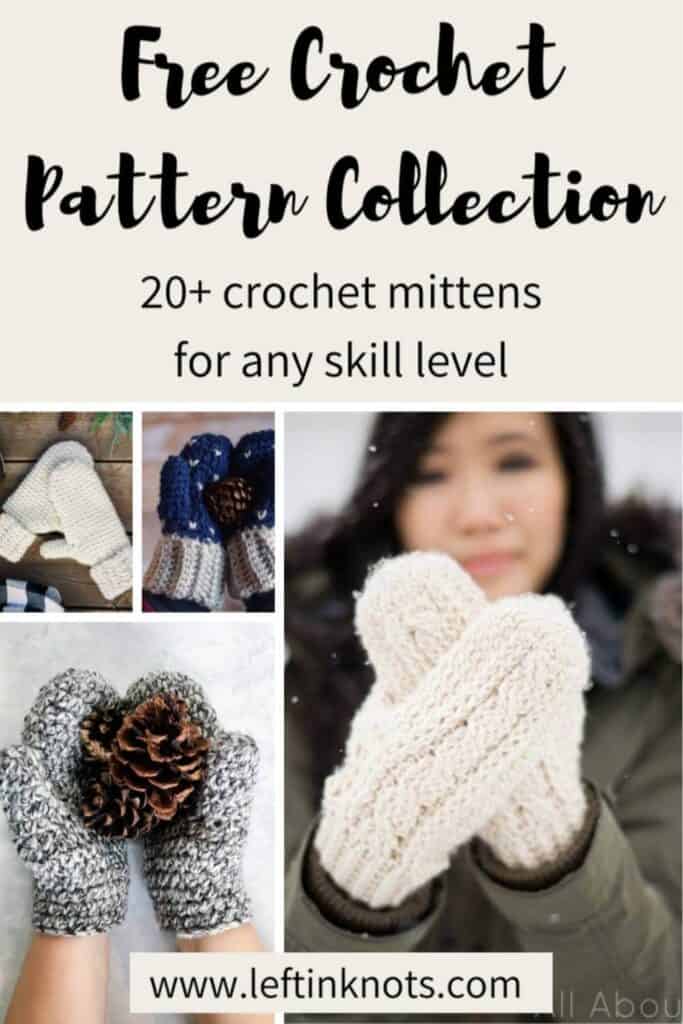 Free Crochet Mitten Patterns for Children and Adults - Left in Knots