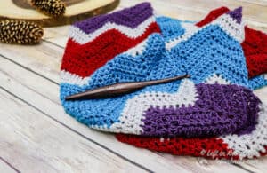Crochet Chevron Infinity Scarf - Free Pattern - Left in Knots