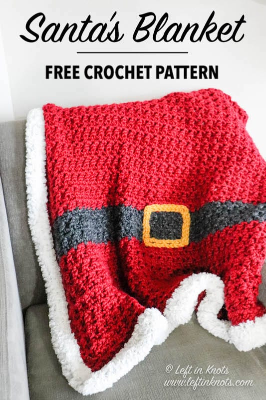 Crochet Santa s Blanket with Fur Border Free Pattern for