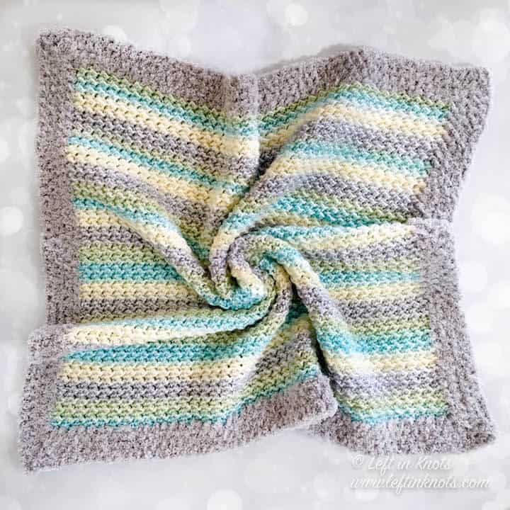 Corner to corner baby blanket made with Lion Brand Ice Cream Yarn in Tutti  Frutti! This might be one of my absolu…