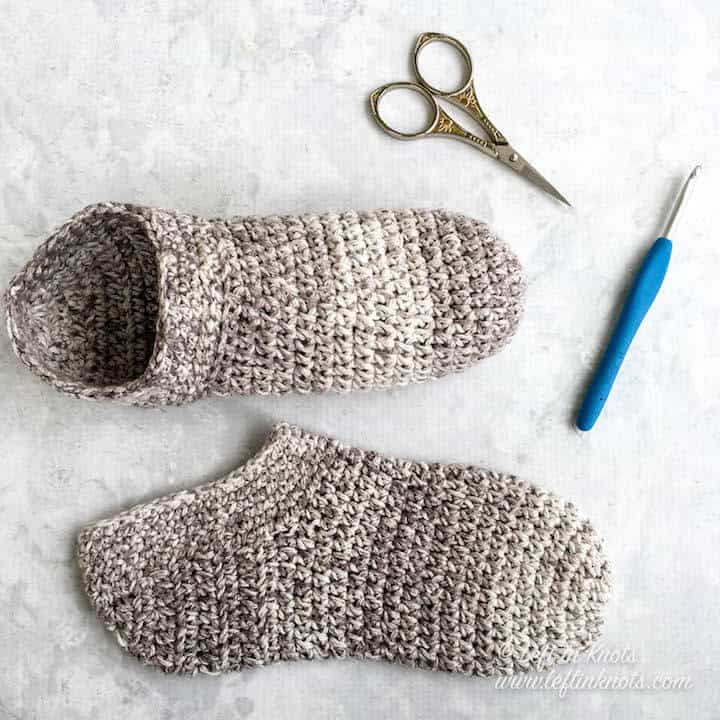 Crochet cotton slipper socks