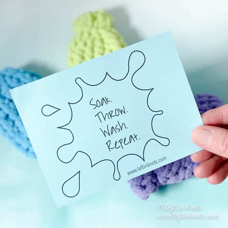tags for selling crochet water balloons