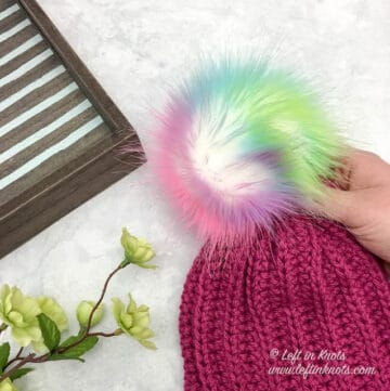 An easy crochet beanie made from a rectangle