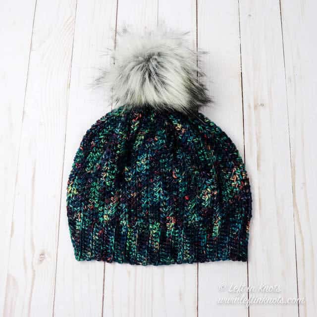 An easy HDC beanie made from a rectangle