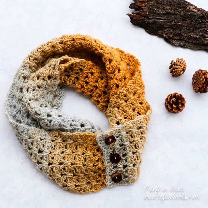 Coral Crush Button Infinity Scarf - Free Crochet Pattern - The Stitchin  Mommy