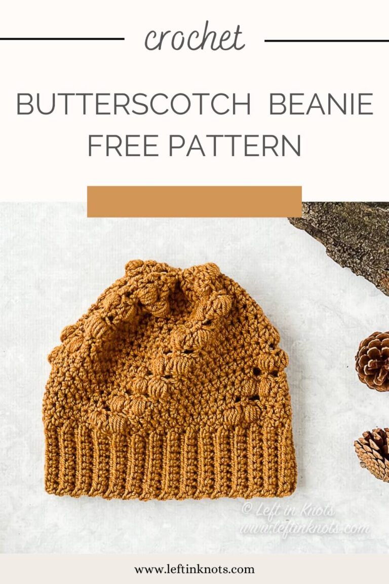Crochet Butterscotch Beanie - Free Pattern - Left in Knots
